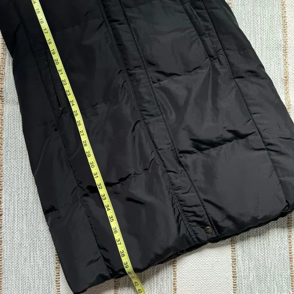 Max Mara Weekend Black Zip Up Long Reversible Puffer Coat Women’s Size US 14 - Picture 8 of 11